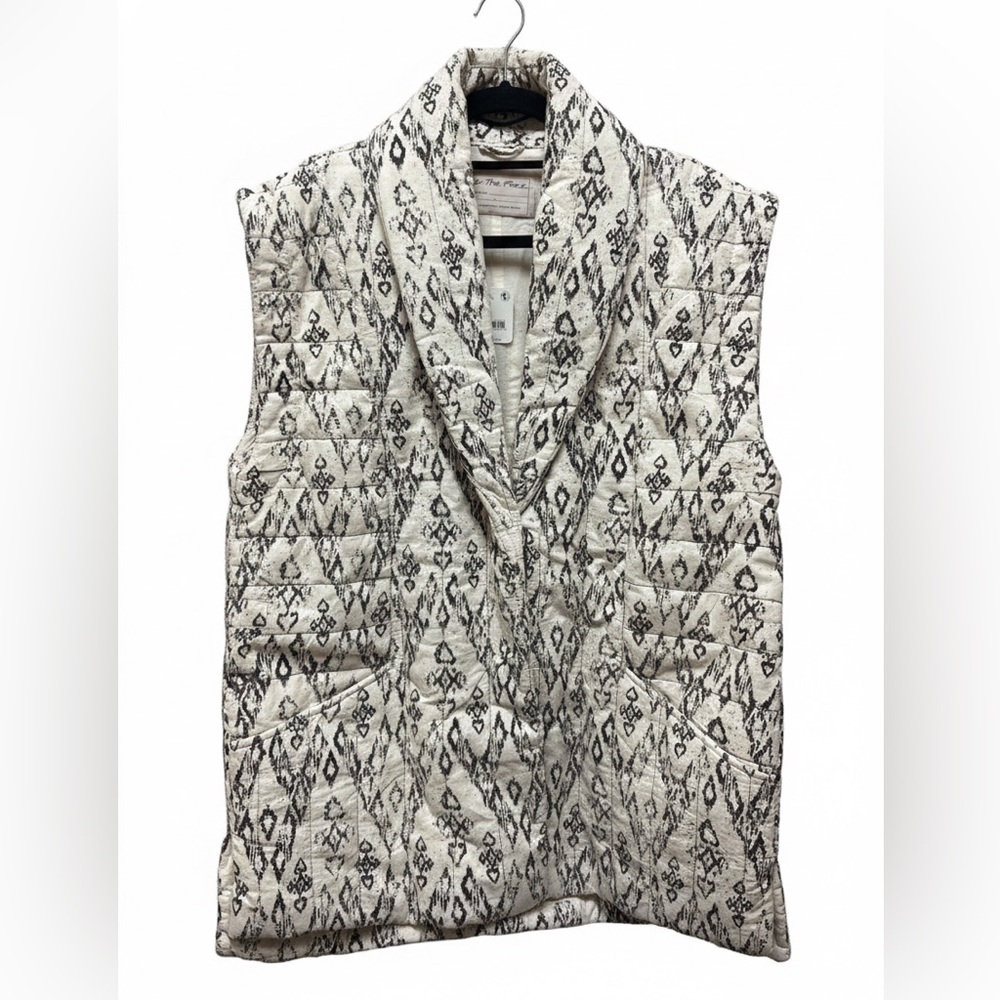 We The Free Brown and Cream Patterned Vest
